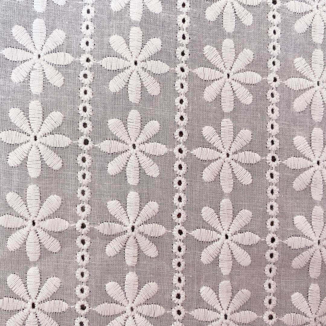 Embroidered Fabric All-Over 100% Cotton for Women's Wear Wholesale Sup 4